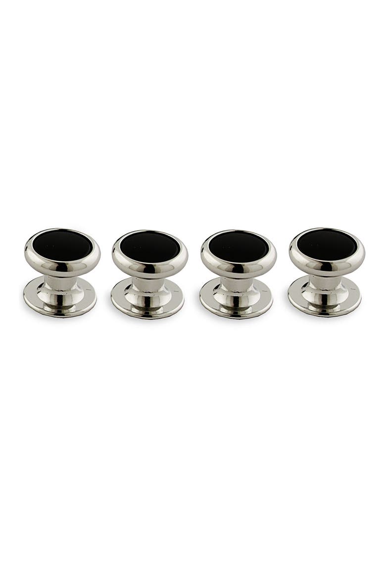 Onyx Stud Set, Main, color, SILVER ONYX