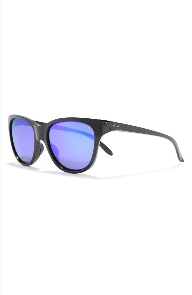 Oakley 55mm Iridescent Polarized Sunglasses, Alternate, color, Polished Black / Violet