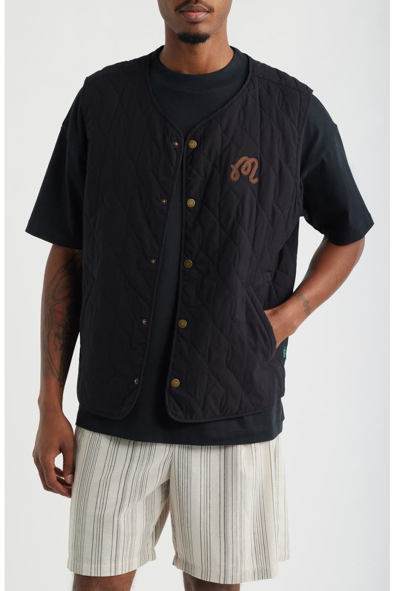 Vincenzo Quilted Vest, Main, color, BLACK ONYX