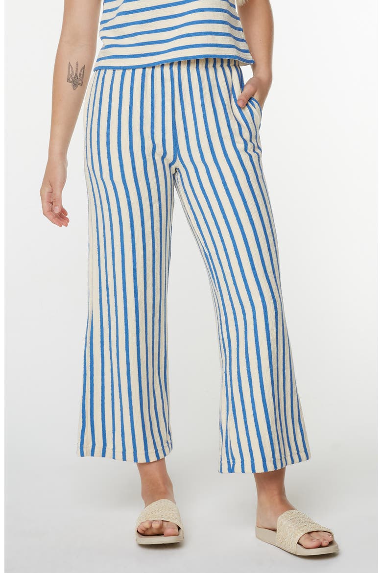 Java Stripe Cotton Terry Pants, Main, color, STAR SAPPHIRE