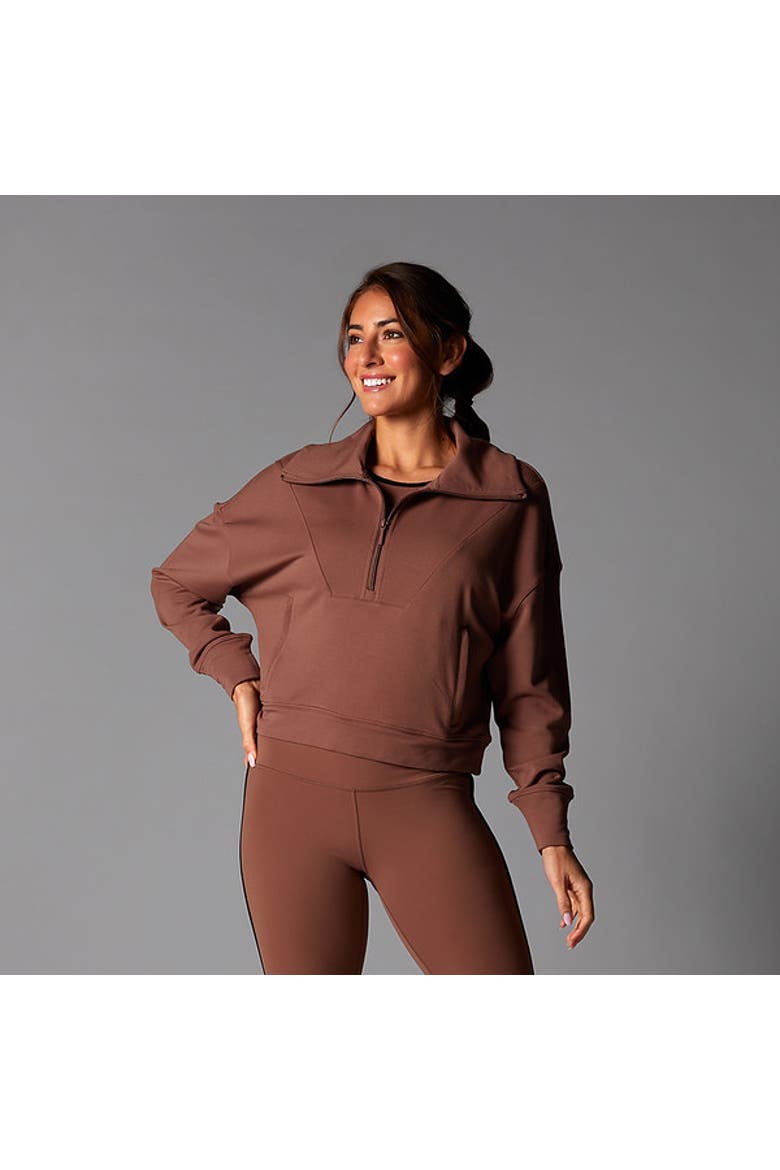 Everyday Cozy Half Zip Clove, Main, color, CLOVE
