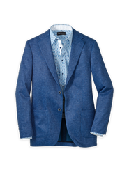Paul Fredrick Cotton Blend Single Breasted Notch Lapel Knit Sport Coat