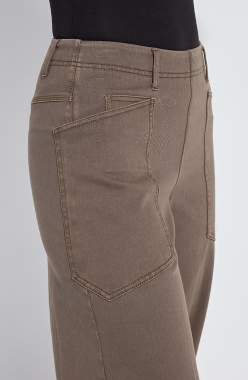Lyssé Penelope Curved Cuffed Denim Curvy In Brown
