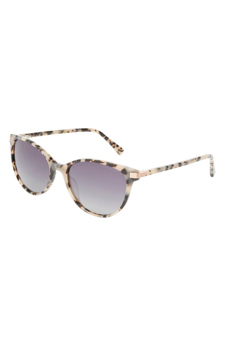 Ted Baker London 56mm Cat Eye Sunglasses, Alternate, color, Ivory