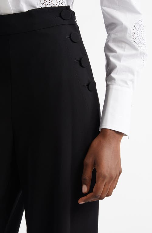 Max Mara Rina Cady Wide Leg Pants In Black
