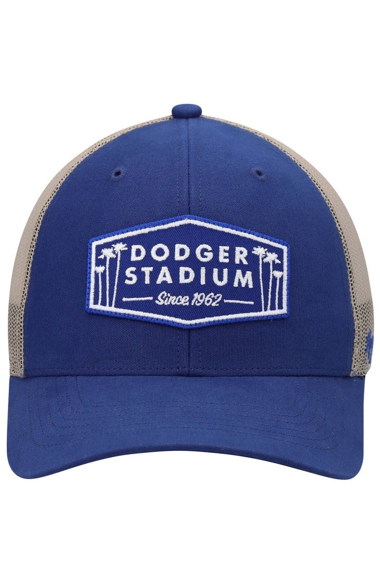 '47 Men's '47 Royal/Natural Los Angeles Dodgers Dodger Stadium Local Haven Trucker Snapback Hat, Alternate, color, 