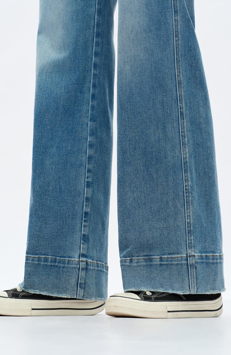 Bayeas High Waist Wide Leg Jeans, Alternate, color, Medium Blue