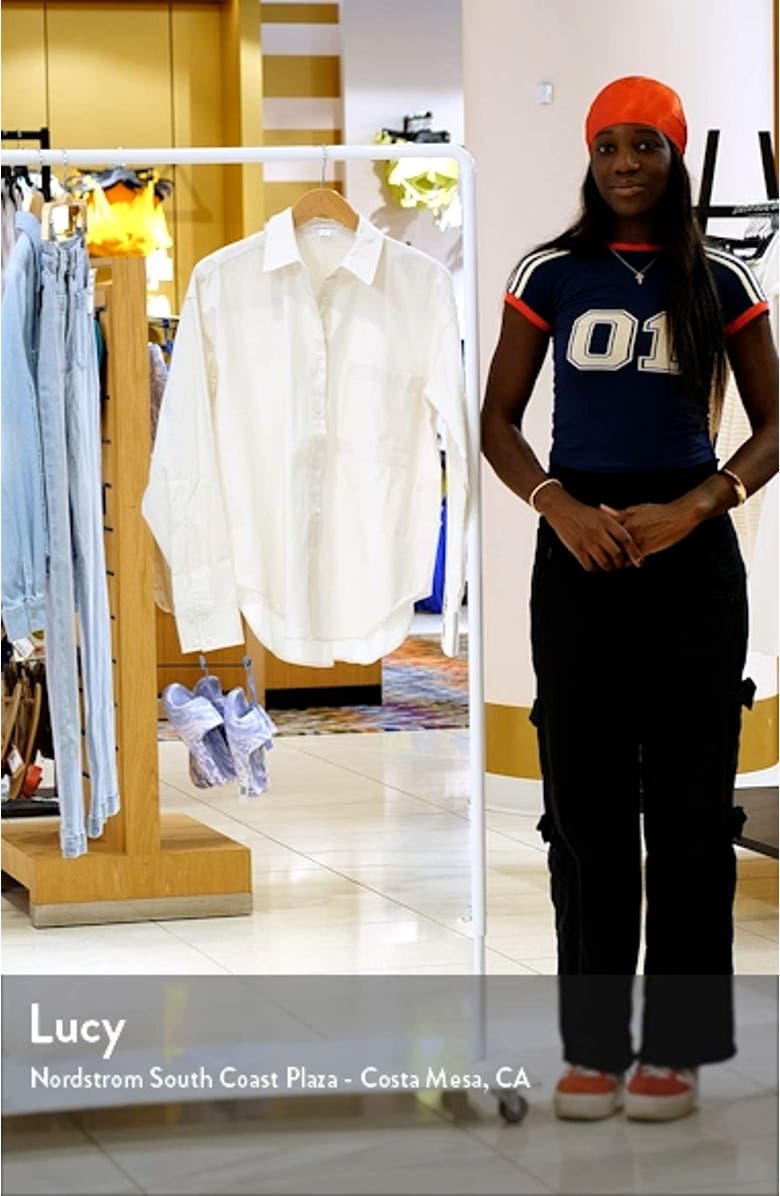 Stretch Poplin Button-Up Shirt, sales video thumbnail