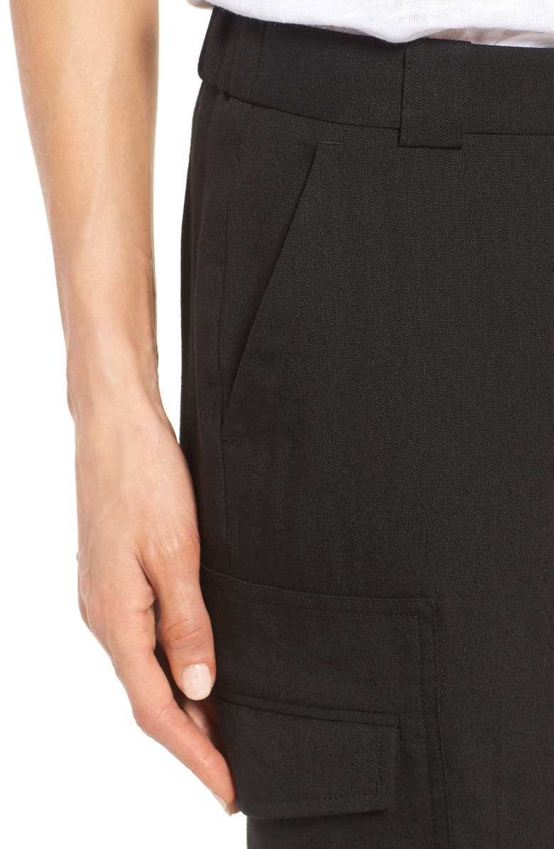 Nordstrom Collection Linen Blend Cargo Trousers, Alternate, color, 