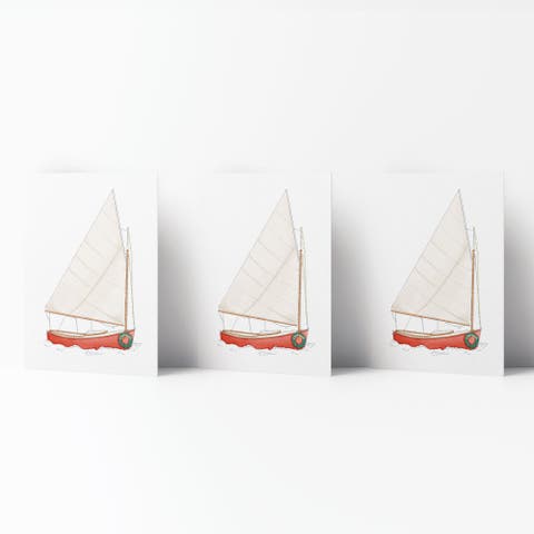 Holiday Winter Greeting Cards "Holiday Sailboat"