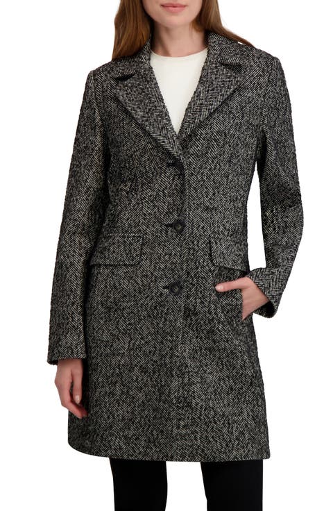 Mélange Herringbone Walker Coat