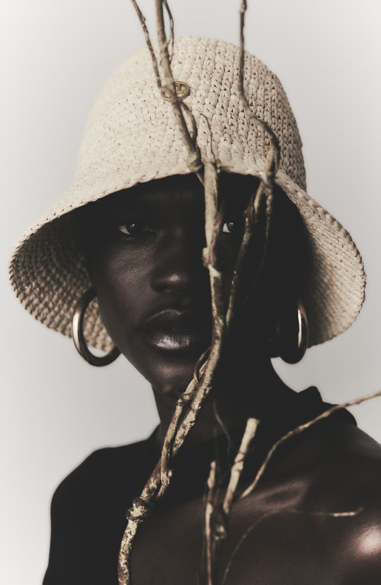 Janessa Leoné Pierce Raffia Straw Hat, Alternate, color, 