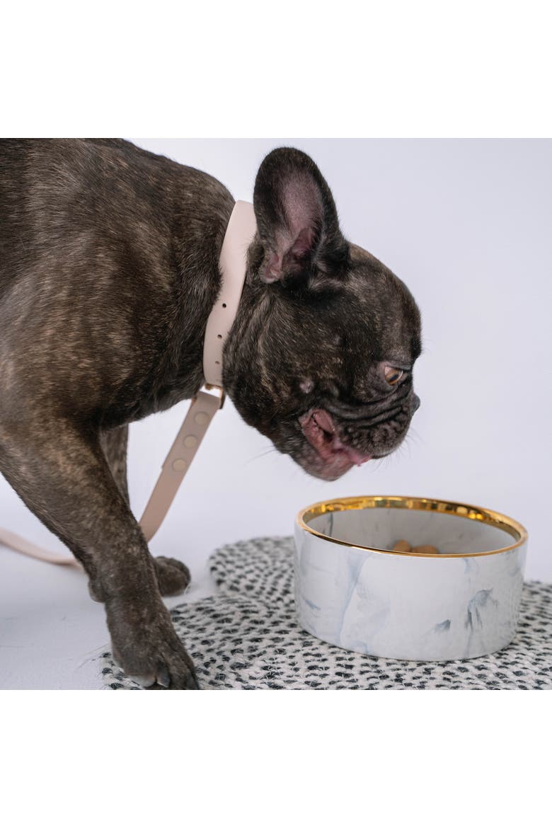 Marble Dog Bowl, Alternate, color, Gray
