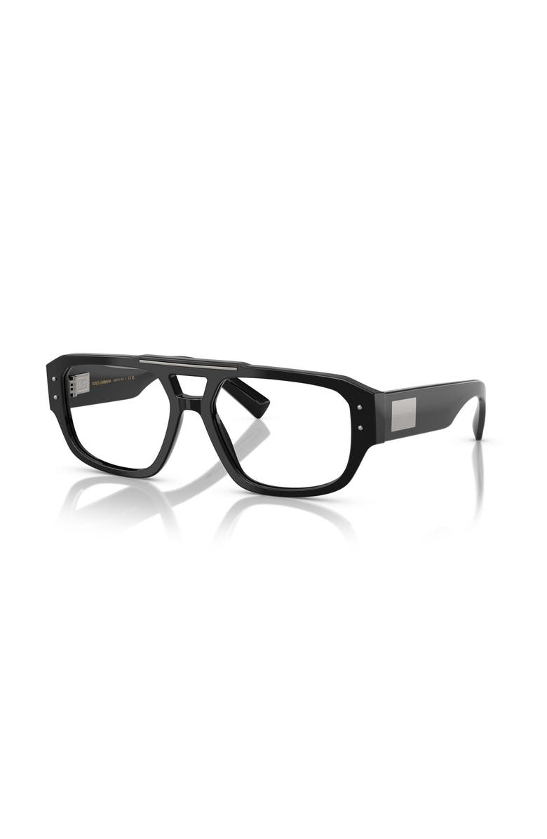 Dolce&Gabbana 56mm Pilot optical glasses, Main, color, Black