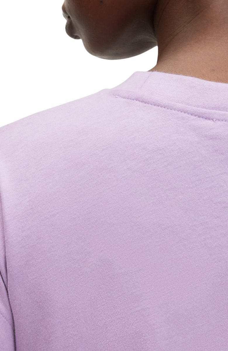 AllSaints Rue Slit Sleeve Cotton T-Shirt, Alternate, color, Petal Purple