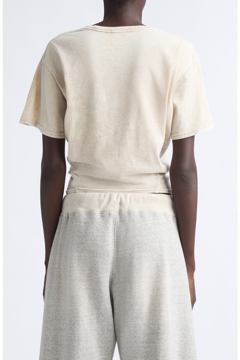 Tight Waist Cotton & Cashmere T-Shirt, Alternate, color, ACID KHAKI STONE