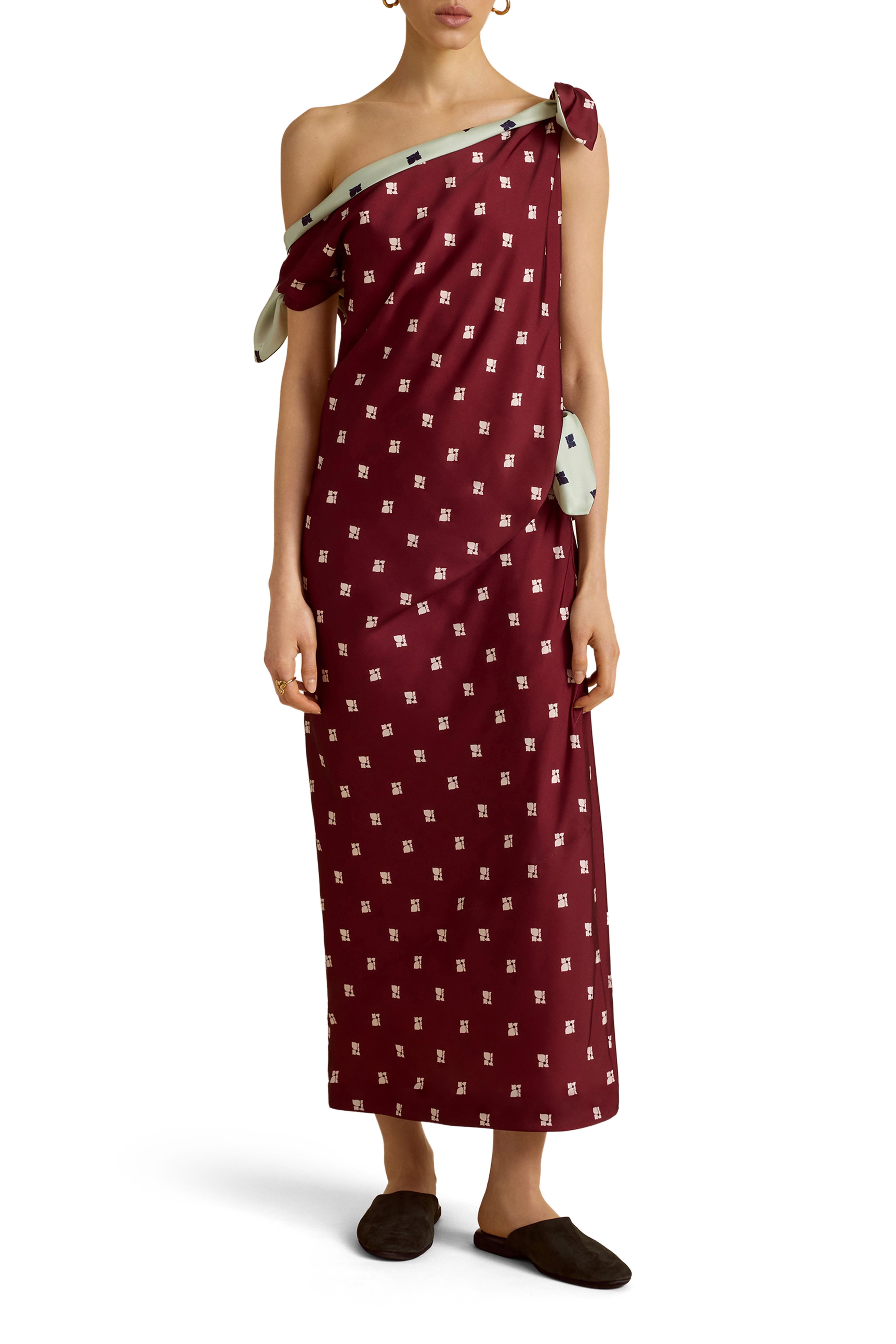Twill Polka Dot Tabard Tie Dress (Women) | Nordstrom