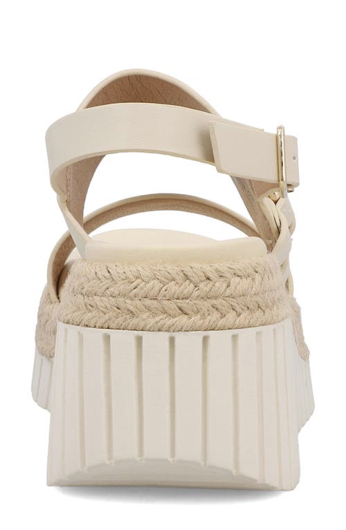 Shop Mia Yuna Espadrille Platform Wedge In Bone