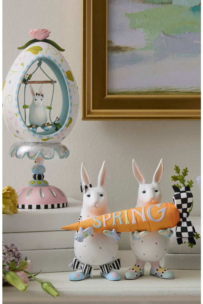 Patience Brewster Spring Rabbits, Alternate, color, WHITE