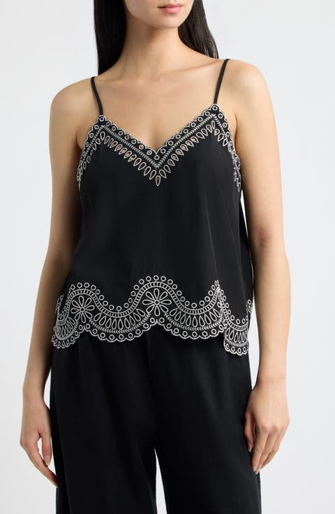 Isaly Eyelet Embroidered Camisole