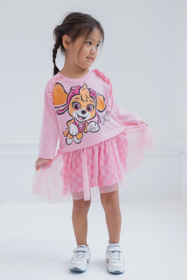 Skye Glitter Tutu Dress, Alternate, color, Skye Pink