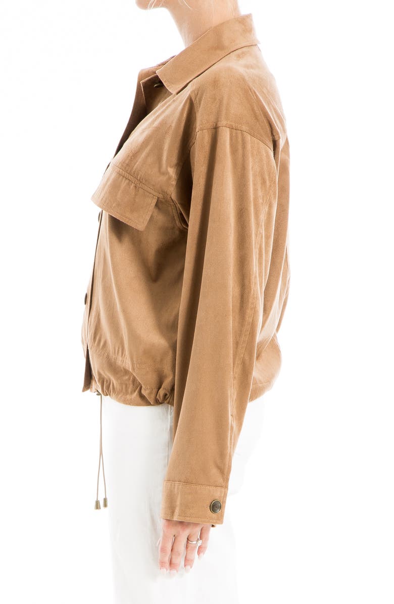 MAX STUDIO Faux Suede Bomber Jacket, Alternate, color, 