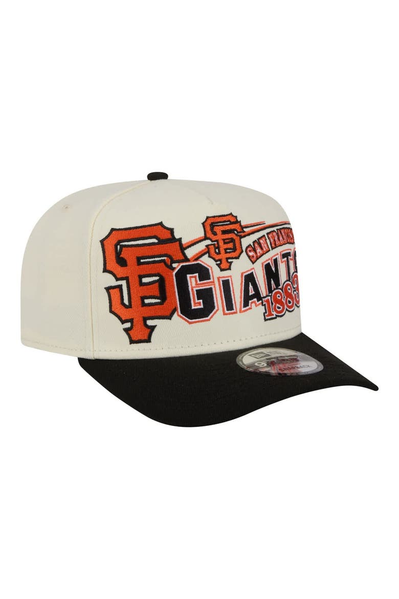 Men's New Era  Cream/Black San Francisco Giants Classic A-Frame 9FIFTY Snapback Hat, Main, color, Cream