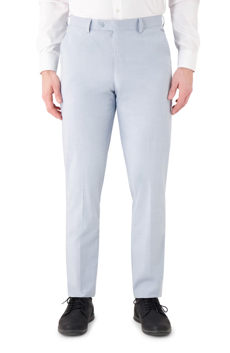 Victor Emmanuel Vince Flat Front Texture Stretch Dress Pants, Main, color,