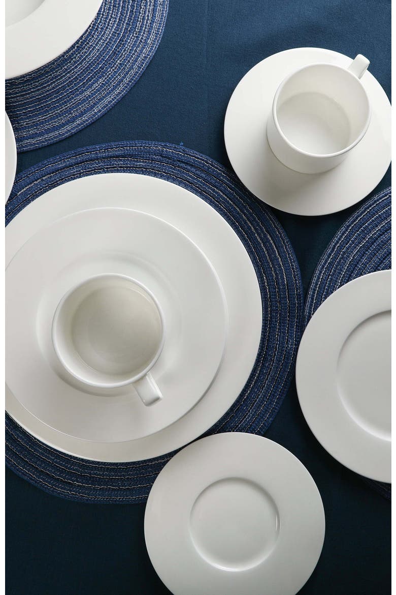 Sylvie Bone China 20-Piece Dinnerware Set, Alternate, color, White