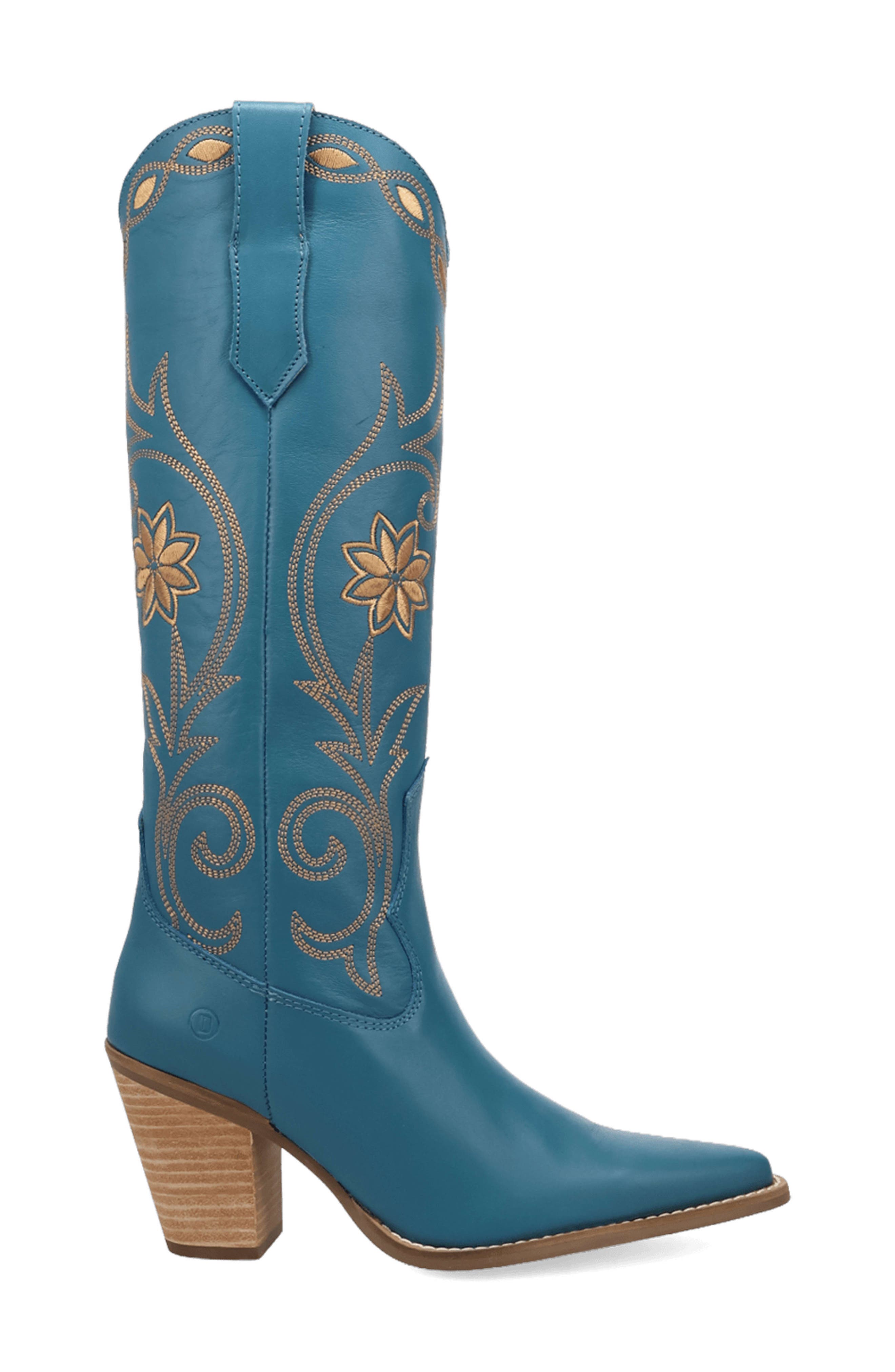 Miss Daisy Knee High Western Boot, Alternate, color, BLUE