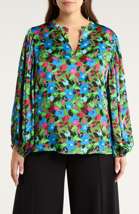 Destine Floral Print Top (Plus)