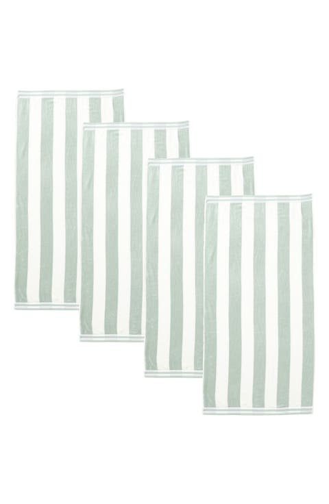 4-Pack Oversize Stripe Beach Towels