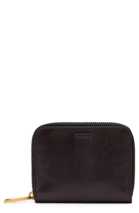 Lena Hex Leather Zip Wallet