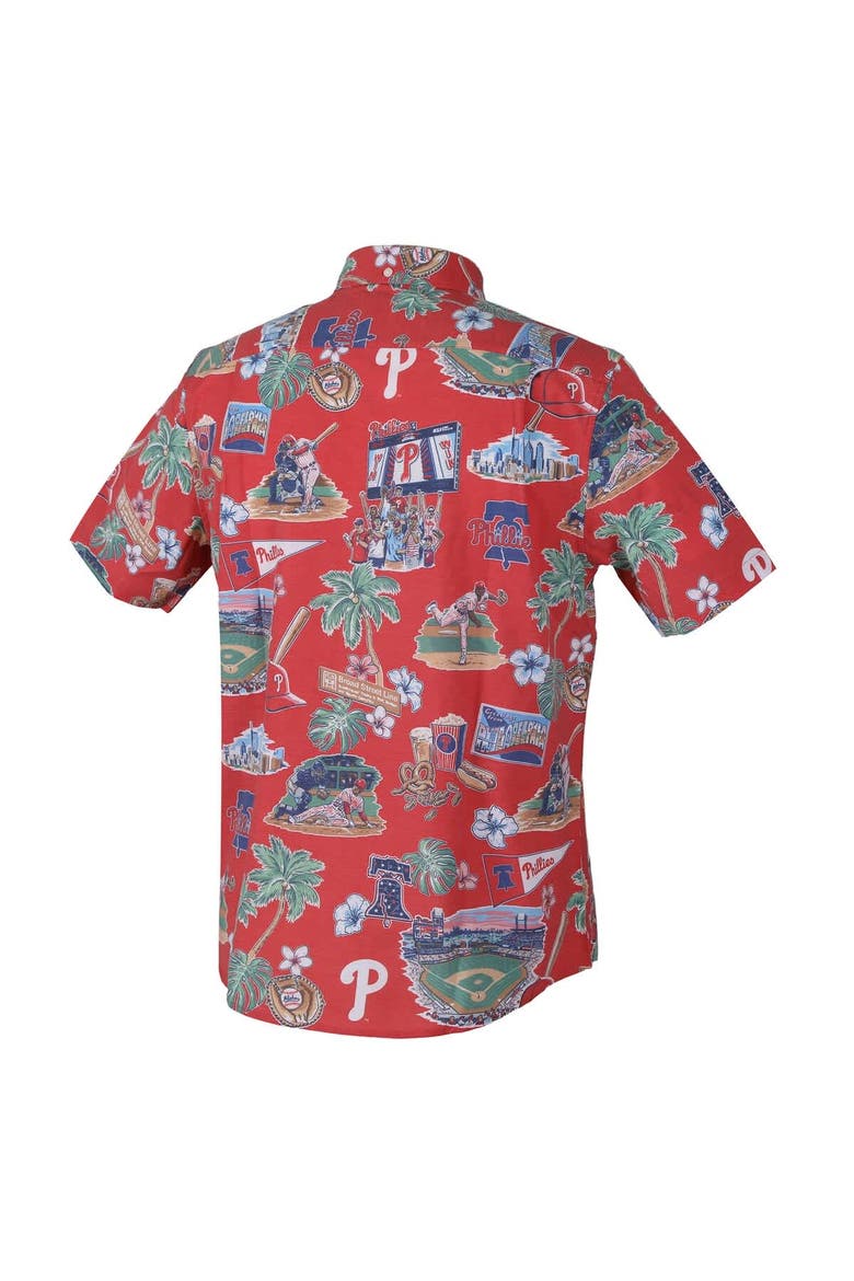 Men's Reyn Spooner  Red Philadelphia Phillies Scenic Tri-Blend Button-Down Shirt, Alternate, color, Red