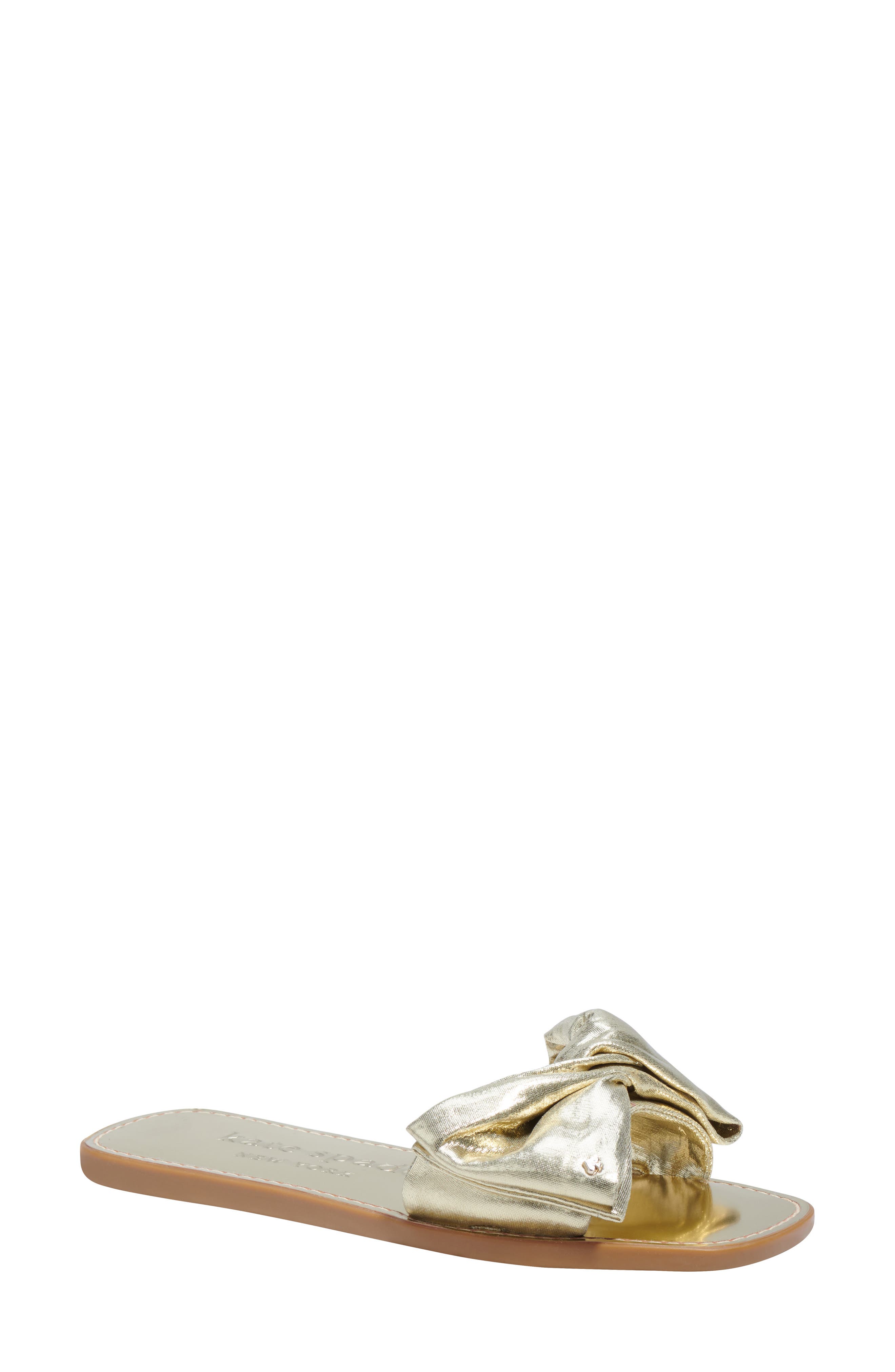 bikini slide sandal, Main, color, PALE GOLD
