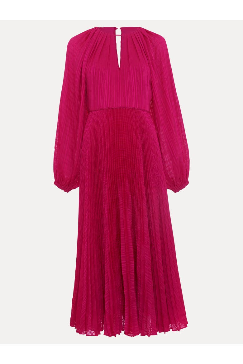 Faye Textured Pleat Dress, Alternate, color, Pink