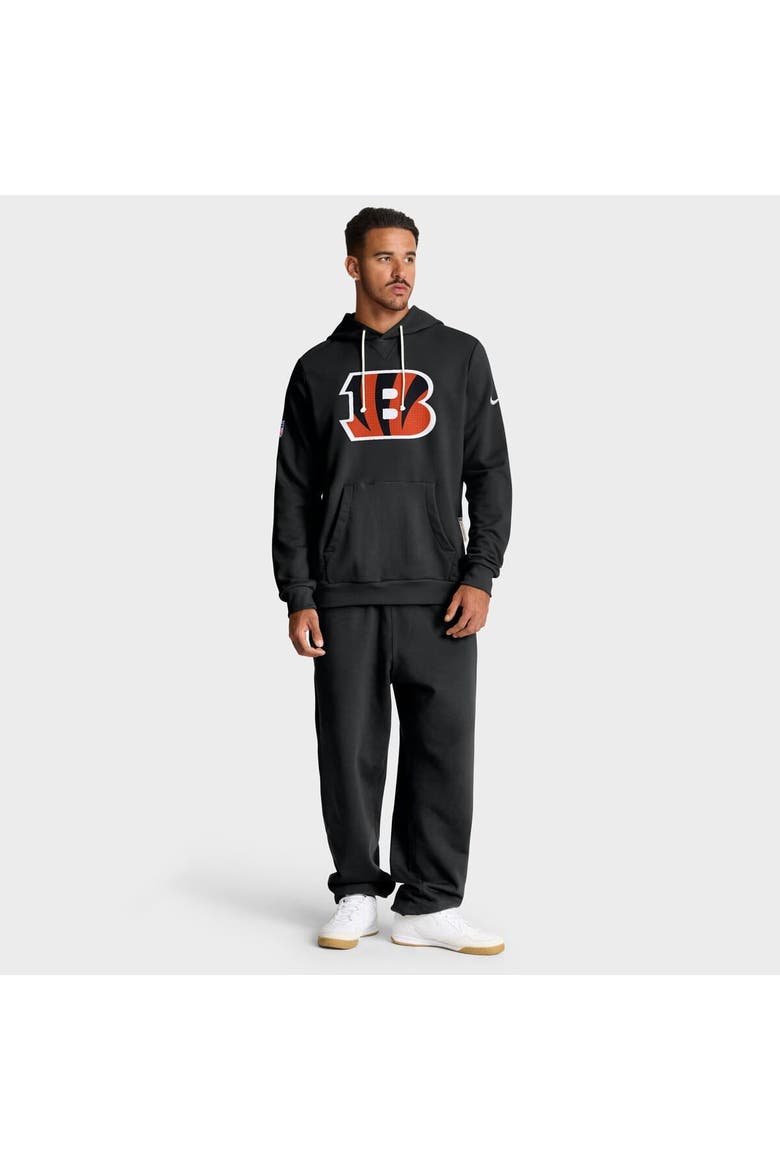 Men's Nike Black Cincinnati Bengals Sideline Standard Issue Initial Home Dri-FIT Hoodie, Alternate, color, Black