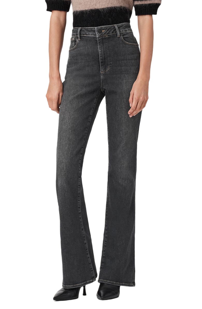 AllSaints Maisie Flare Jeans, Main, color, Washed Grey