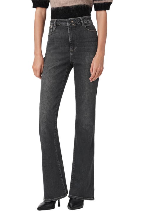 Maisie Flare Jeans (Washed Grey)