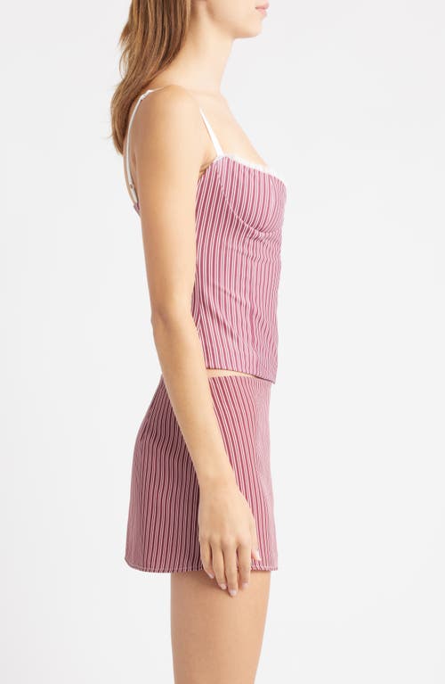 Bella Venice Caroline Stripe Camisole In Pink