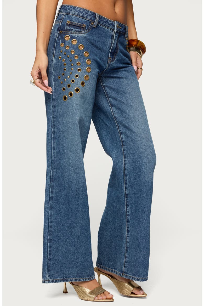 Monika Grommet Low Rise Jeans, Alternate, color, BLUE-WASHED