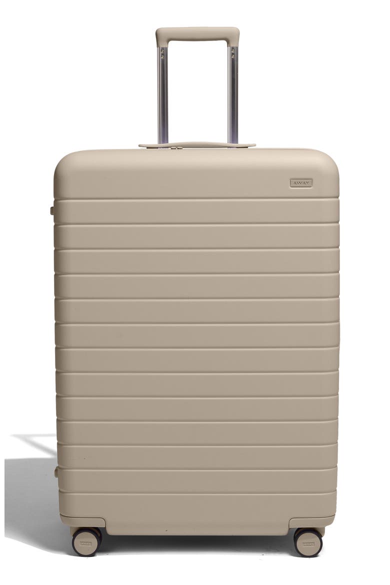 The Large Flex Polycarbonate Hardside Checked Suitcase, Main, color, DUNE TAUPE