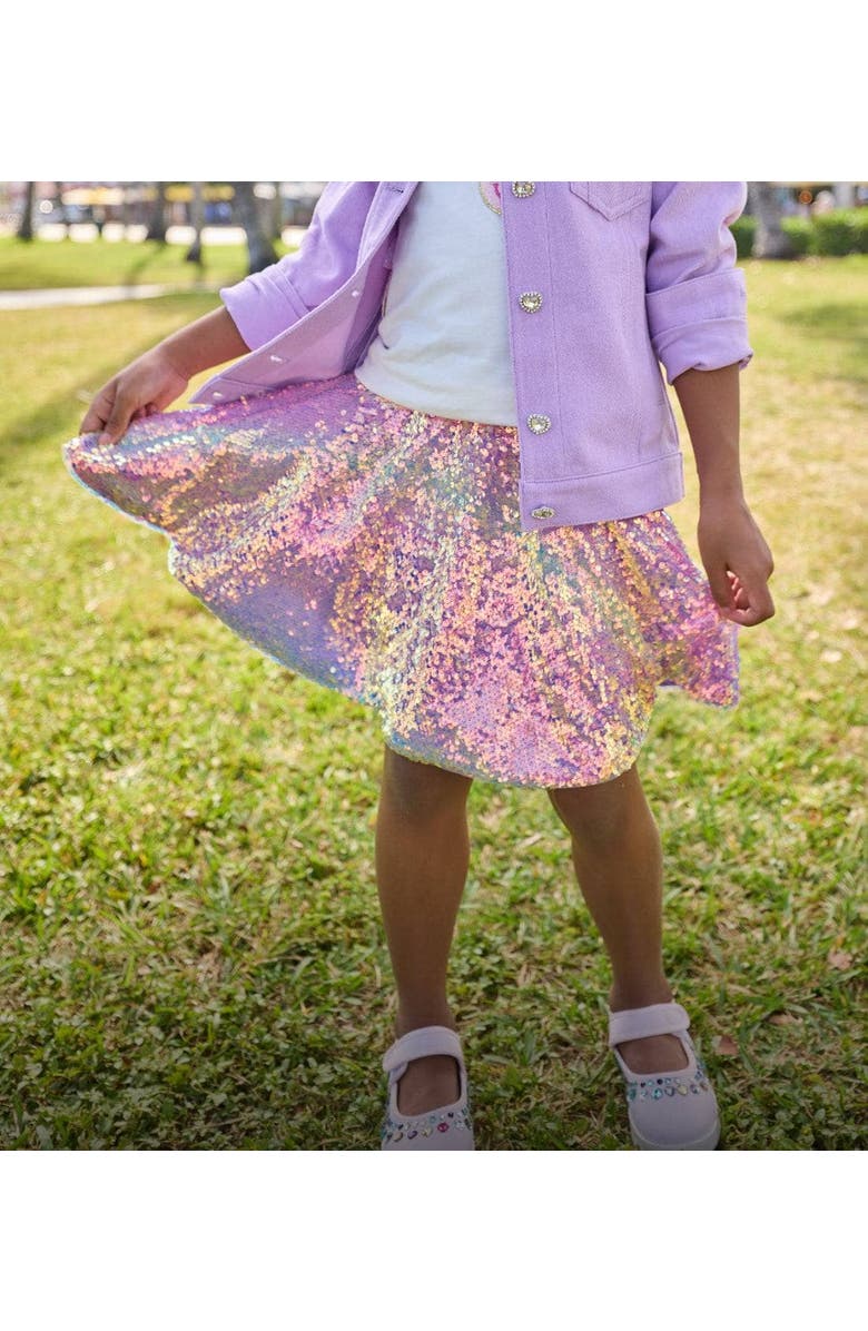 Lola + The Boys Sequin Ombre Party Skirt, Alternate, color, Pink