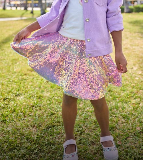 LOLA + THE BOYS LOLA + THE BOYS SEQUIN OMBRE PARTY SKIRT 