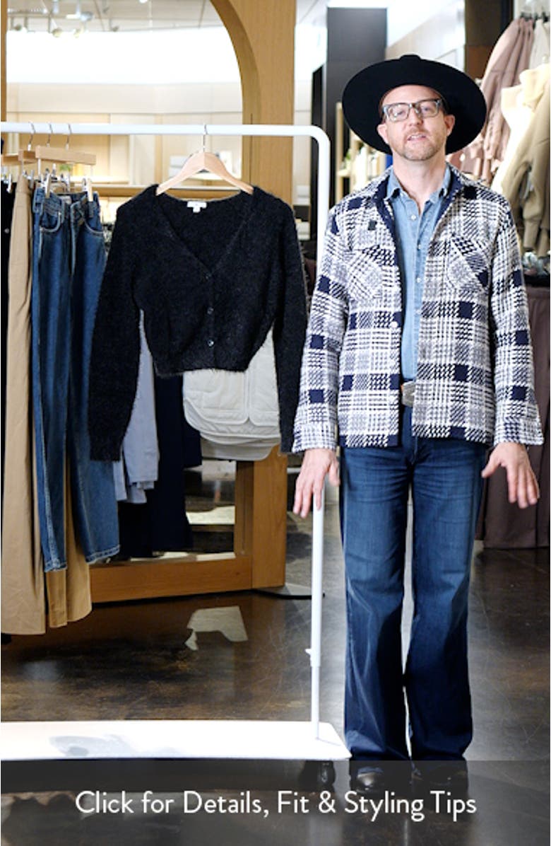 Eyelash V-Neck Crop Cardigan, sales video thumbnail