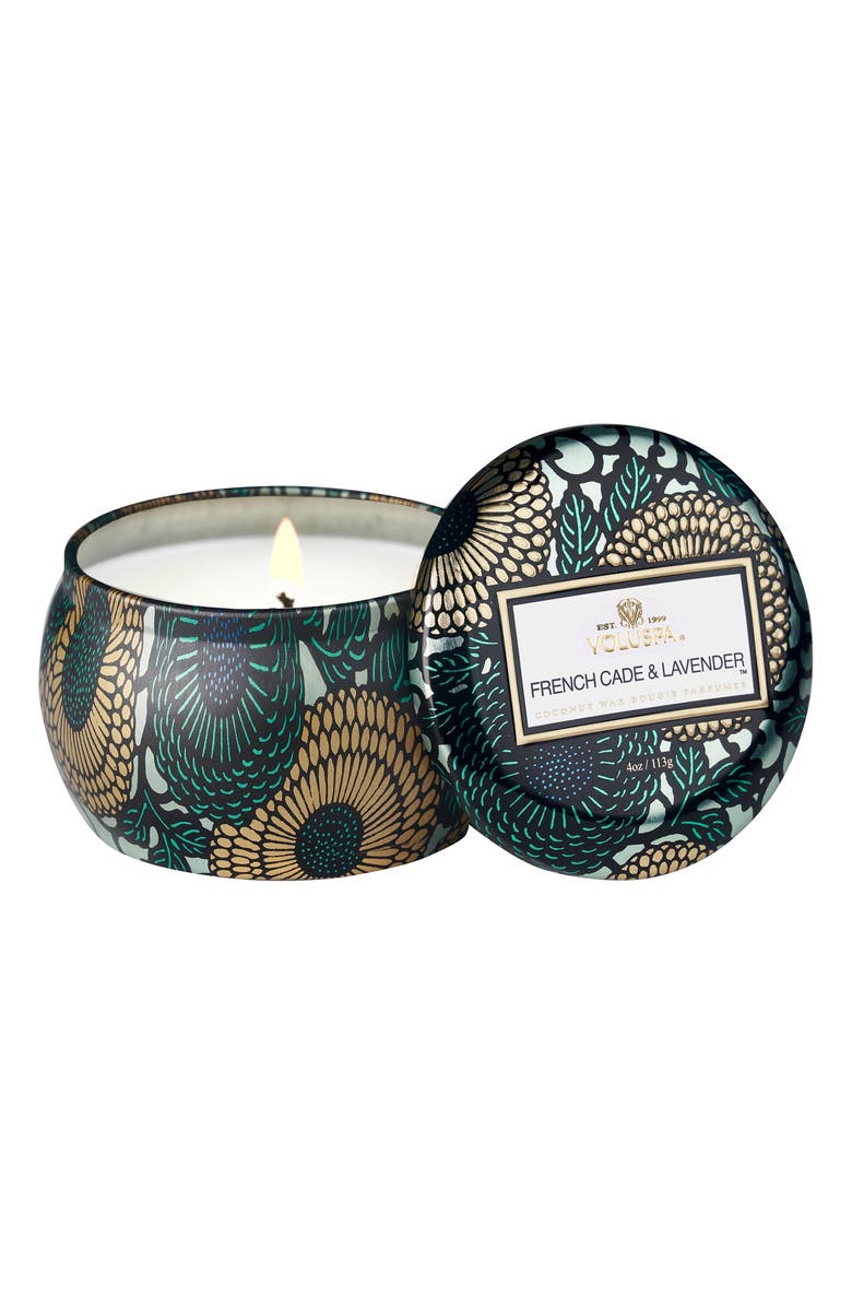 Voluspa French Cade Lavender Mini Tin Candle, Main, color, French Cade Lavender