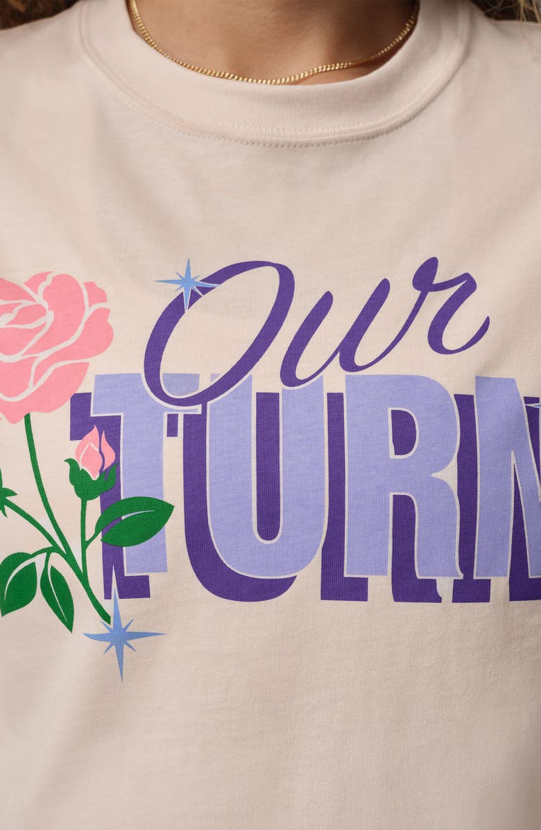 Jordan Kids' Our Turn Graphic T-Shirt, Alternate, color, Chalk