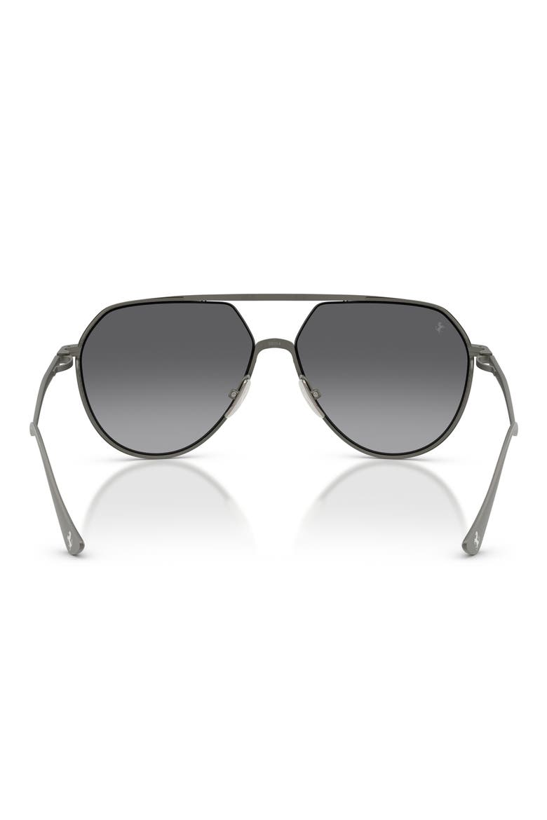 59mm Polarized Gradient Pilot Sunglasses, Alternate, color, MATTE GUNMETAL / GREY POLAR