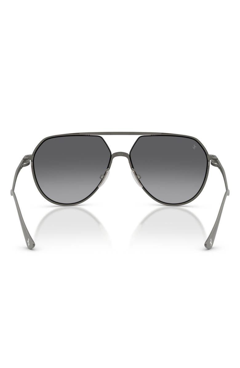 Ferrari 59mm Polarized Gradient Pilot Sunglasses, Alternate, color, Matte Gunmetal / Grey Polar