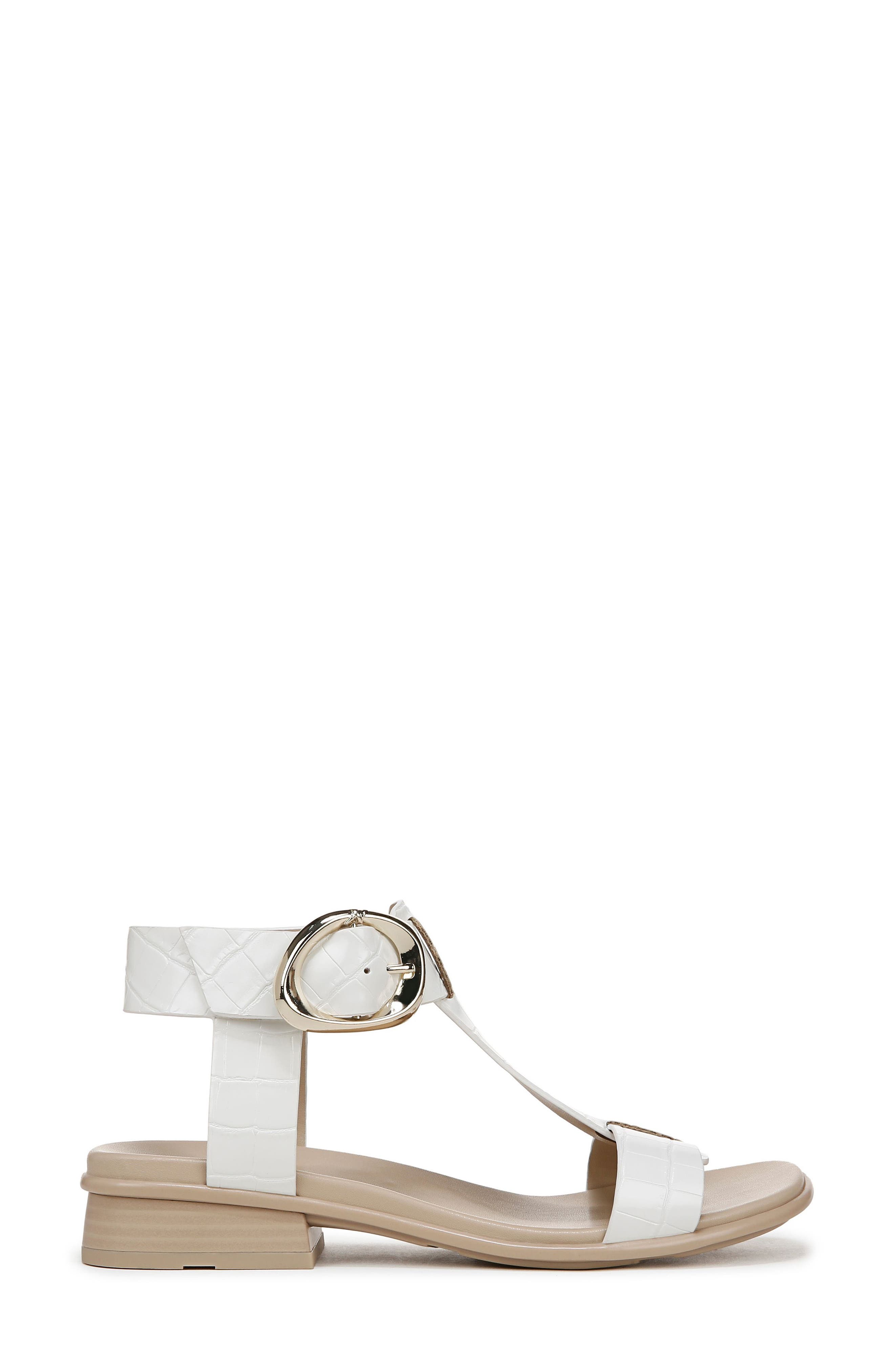 Naturalizer Brandy T-Strap Sandal, Alternate, color, White